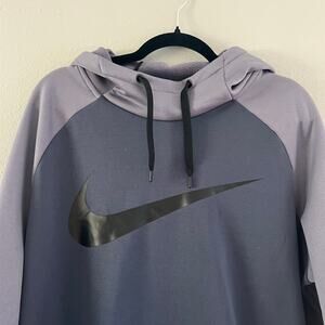 Nike Dri-Fit Hoodie Men’s XL Steele Blue Gray Performance Sweatshirt